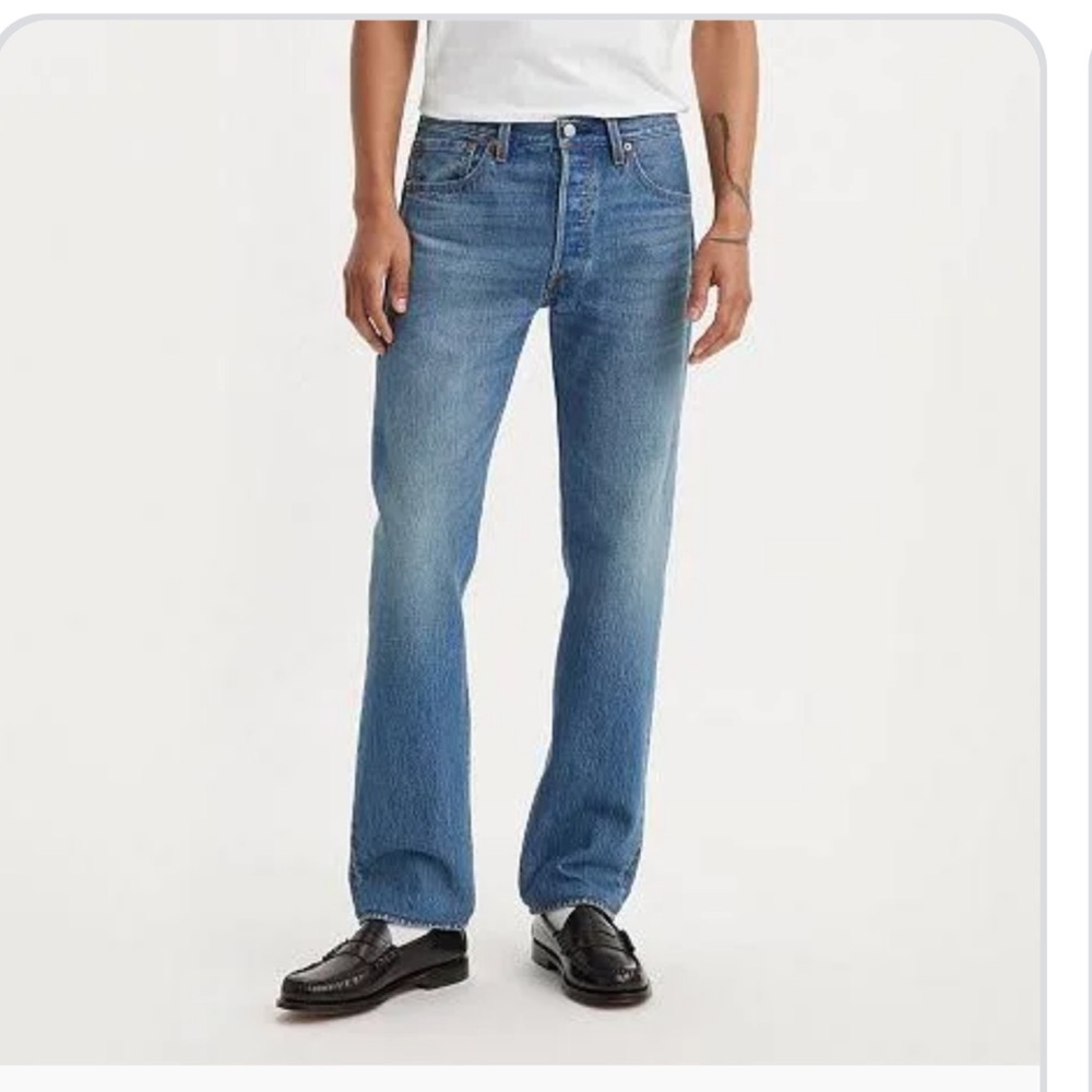Levi's Jeans 501 Relaxed Fit Denim Pants Cotton Men’s Button Fly 31x32